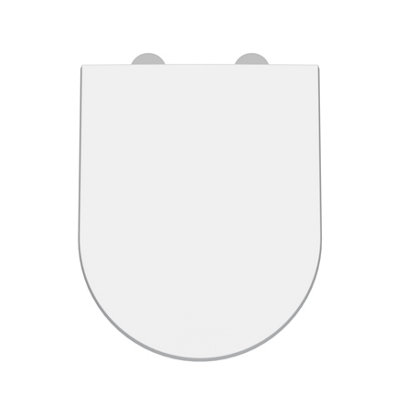 Balterley White Luxury D Shape Top Fix Soft Close