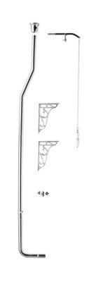 B&Q -  Traditional Ceramic Accessories High Bramshall Flush Pipe PackChrome/white