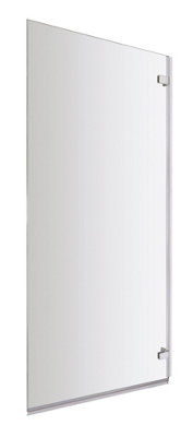 Balterley Chrome 5mm Toughened Safety Glass Hinged Shower Bath Screen from B&Q