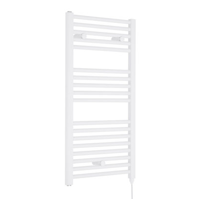 Balterley Electric Vertical Round Towel Rail With 18 Rails920mm X 480mm500 WattGloss White from B&Q