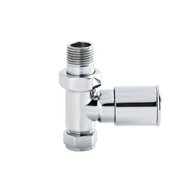 Balterley Straight Round Modern Radiator ValvesSold In PairsChrome from B&Q