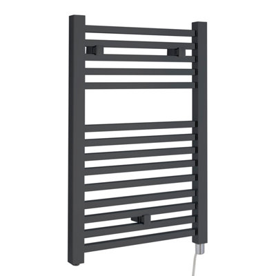 Balterley Electric Vertical Square Towel Rail With 14 Rails690mm X 500mm300 WattAnthracite from B&Q