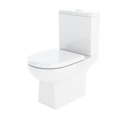 Balterley Modern Bathroom Close Coupled Toilet 810mm X 400mmWhite from B&Q