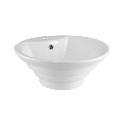 Balterley Modern Bathroom Round Vessel Basin For Countertop UseWhite Vitreous ChinaContemporary Design460 mm from B&Q