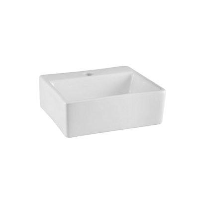 Balterley Modern Bathroom Rectangular Vessel Basin For Countertop UseWhite Vitreous ChinaContemporary Design335 mm from B&Q