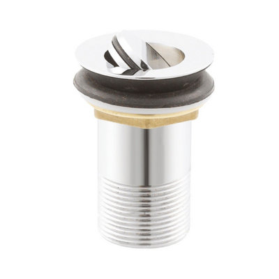 B&Q -  Round Unslotted Flip Top Basin WasteChrome