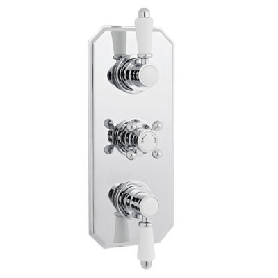 Traditional Concealed Triple Thermostatic Shower Valve With 2 Outlets In Chrome By Balterley from B&Q