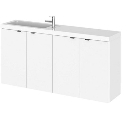 Hudson Reed Fusion 1005mm Compact Vanity & Wc Combination UnitGloss White from B&Q