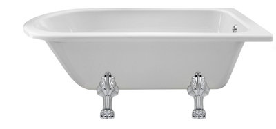 Old London Winterburn Freestanding Bath Tub With Pride Leg SetDurable Single Ended Traditional Bathroom Style In White1500mm from B&Q