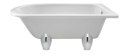Old London Winterburn Freestanding Bath Tub With Deacon Leg SetDurable Single Ended Traditional Bathroom Style In White1500mm from B&Q