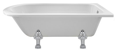 Old London Winterburn Freestanding Bath Tub With Pride Leg SetDurable Single Ended Traditional Bathroom Style In White1700mm from B&Q