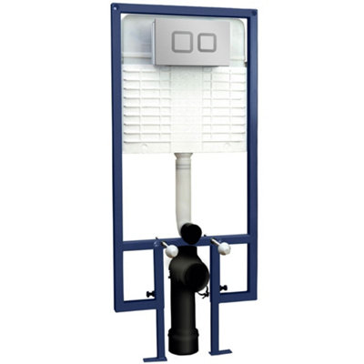 Nuie Chrome Cisterns Square Dual Flush Push Button - Image 3
