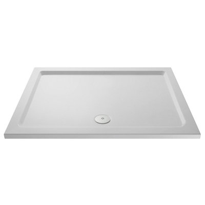 Hudson Reed Contemporary Rectangular Shower Tray European White 1400X760X40mm from B&Q