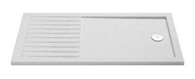 Hudson Reed Wetroom Contemporary Slip Resistant Shower TrayAcrylic Capped AbsWhite1400X900X40mm from B&Q