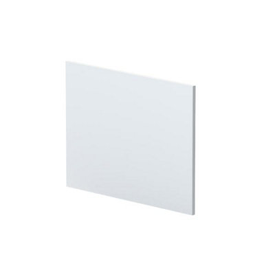 Nuie Urban L-Shape Square Shower Bath End Panel 700mm-Satin White from B&Q