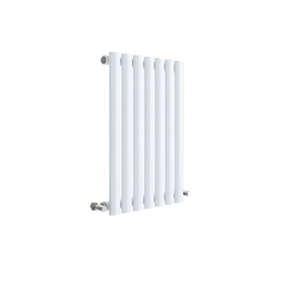 B&Q -  Revive Wall Hung Horizontal Single Panel RadiatorModern Steel Built Water Radiator In High Gloss White600 X 412mm
