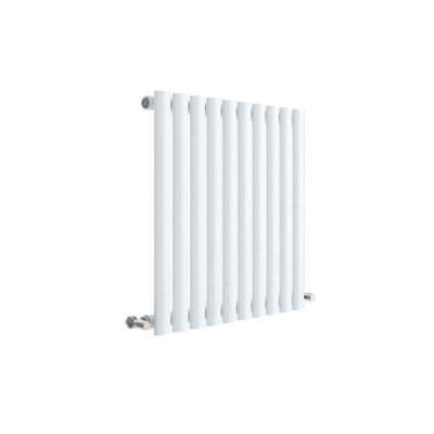Hudson Reed Revive Wall Hung Horizontal Single Panel RadiatorModern Steel Built Radiator In High Gloss White600 X 586mm from B&Q