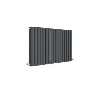 B&Q -  Revive Wall Hung Horizontal Double Panel RadiatorModern Designer Radiator Anthracite Finish600 X 992mm