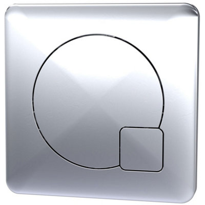 B&Q -  Mdpb01 Contemporary Dual Flush Push Button Polished Chrome
