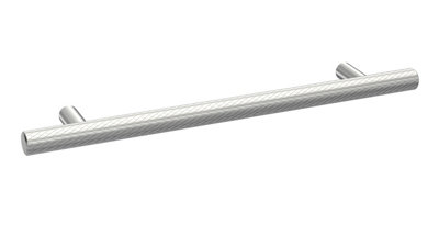 Hudson Reed Lux Knurled Bar Handle CentresBrass Built Contemporary Cabinet Drawer Handle With Fixings In Chrome Finish160mm from B&Q