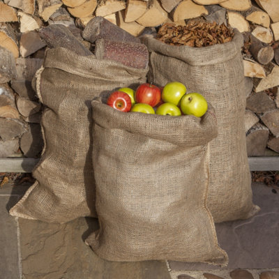 Yougarden10 X Hessian SacksPotato Storage SacksPack Of 10 Hessian Fabric BagsStore Potatoes And Vegetables Must Have For from B&Q