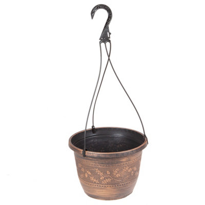 You Garden Acorn 25Cm (10In) Hanging Basket In Copper-Effect from B&Q