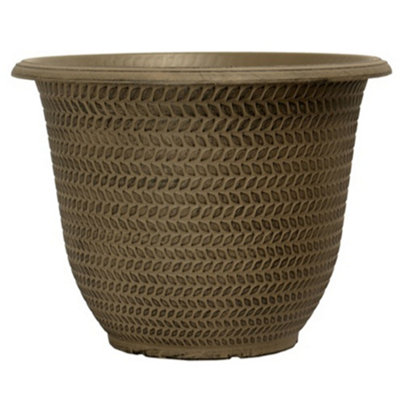 You Garden Parker Shaded Taupe Planter 30Cm Garden Container For Flowers from B&Q