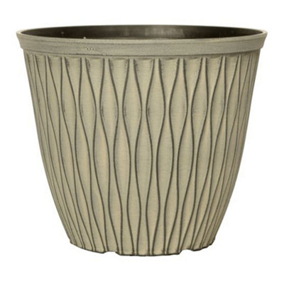 Yougarden Laval Planter In Ebony Grey 20Cm Container For Growing Plants from B&Q