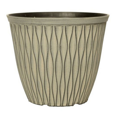 Yougarden Laval Planter In Ebony Grey 26Cm Container For Growing Plants from B&Q