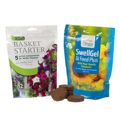 B&Q -  Yougarden Container And Basket Care KitDiscs And FeedEasy Water Retention And Plant Growth