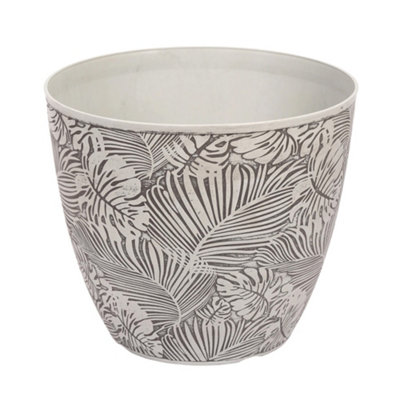 Yougarden Grey Monstera Planters2 X 31Cm Recycled Plastic PotsIndoor Outdoor UseReady To Plant Containers from B&Q