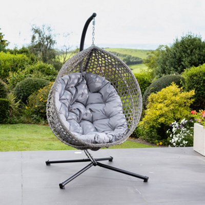  - Bradshaw Swing Egg Pod ChairLight Grey