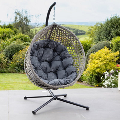  - Bradshaw Swing Egg Pod ChairDark Grey