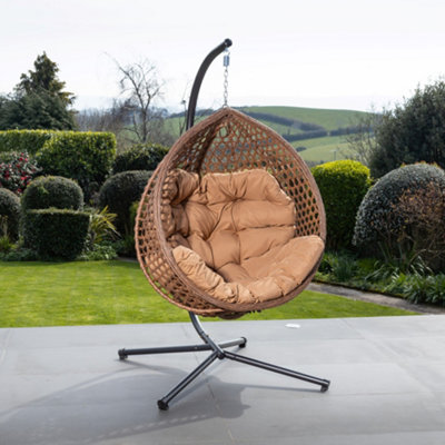  - Bradshaw Swing Egg Pod ChairBrown