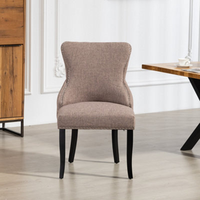 Rodello Fabric Dining ChairsSet Of 2Dark Brown from B&Q