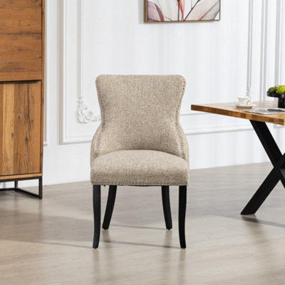 Rodello Fabric Dining ChairsSet Of 2Light Brown from B&Q