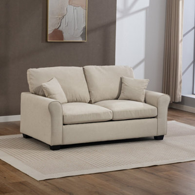 Unknown Lewiston 162Cm Wide 3 Seat Beige Fabric Sofabed from B&Q