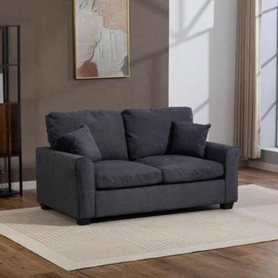 Unknown Lewiston 162Cm Wide 3 Seat Charcol Grey Fabric Sofabed from B&Q