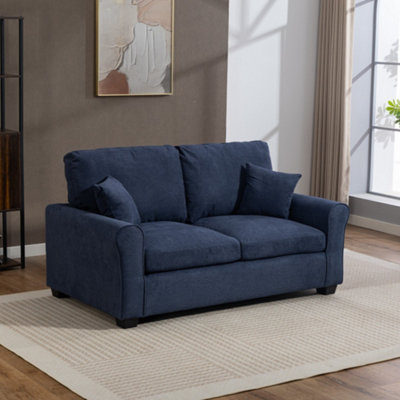 Unknown Lewiston 162Cm Wide 3 Seat Denim Blue Fabric Sofabed from B&Q