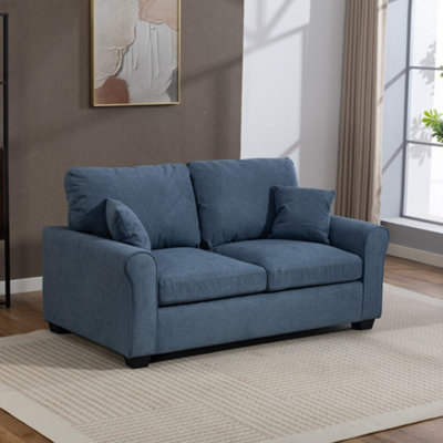 Unknown Lewiston 162Cm Wide 3 Seat Light Denim Blue Fabric Sofabed from B&Q