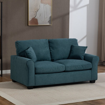 Unknown Lewiston 162Cm Wide 3 Seat Light Teal Fabric Sofabed from B&Q