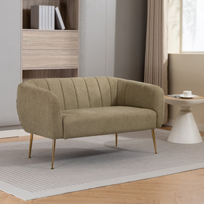Unknown Stanton  135Cm Wide Pistachio Soft Fabric 2 Seat Accent Sofa from B&Q