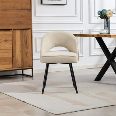 B&Q - Unknown Ashley Beige Dining Chairs- Set Of 2