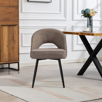 B&Q - Unknown Ashley Brown Dining Chairs- Set Of 2