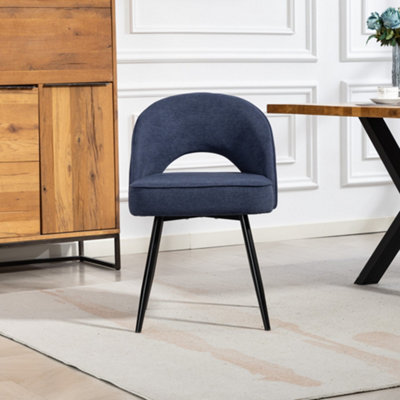 B&Q - Unknown Ashley Denim Dining Chairs- Set Of 2