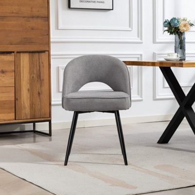 B&Q - Unknown Ashley Grey Dining Chairs- Set Of 2