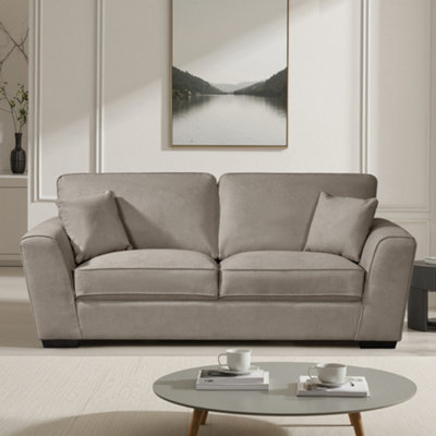 Arlington 3 Seat Fabric SofaBrown from B&Q