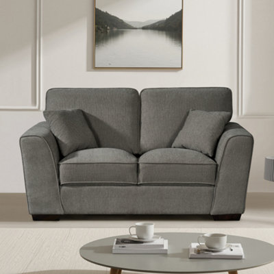 Colman 2 Seat Fabric SofaCharcoal Grey from B&Q