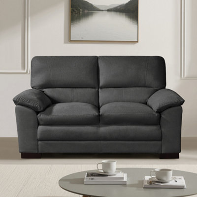 Ramona 2 Seat Fabric SofaCharcoal Grey from B&Q