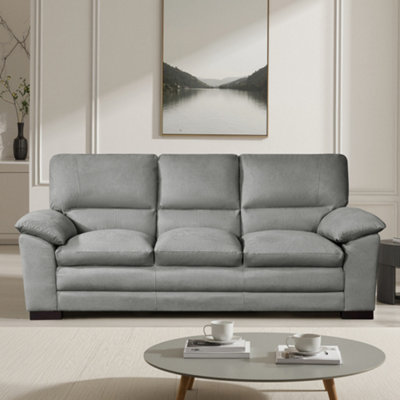 Ramona 3 Seat Fabric SofaGrey from B&Q